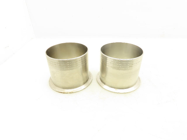 Sanitary Tube Fitting 4" Triclamp Barbed 102mm OD SS 304 Lot of 2