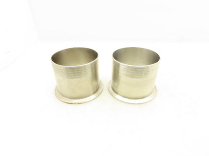 Sanitary Tube Fitting 4" Triclamp Barbed 102mm OD SS 304 Lot of 2