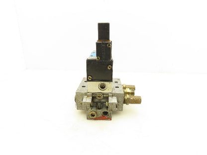 Festo MVH-5/2-D-2-C Pneumatic Solenoid Valve Manifold Assembly 24VDC 1/2" NPT