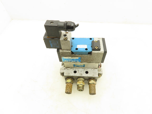 Festo MVH-5/2-D-2-C Pneumatic Solenoid Valve Manifold Assembly 24VDC 1/2" NPT