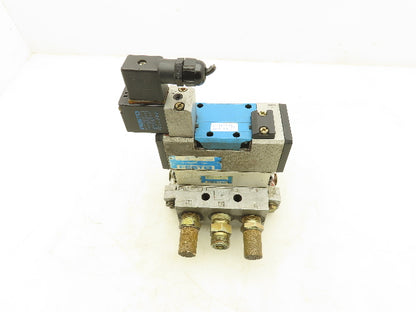 Festo MVH-5/2-D-2-C Pneumatic Solenoid Valve Manifold Assembly 24VDC 1/2" NPT