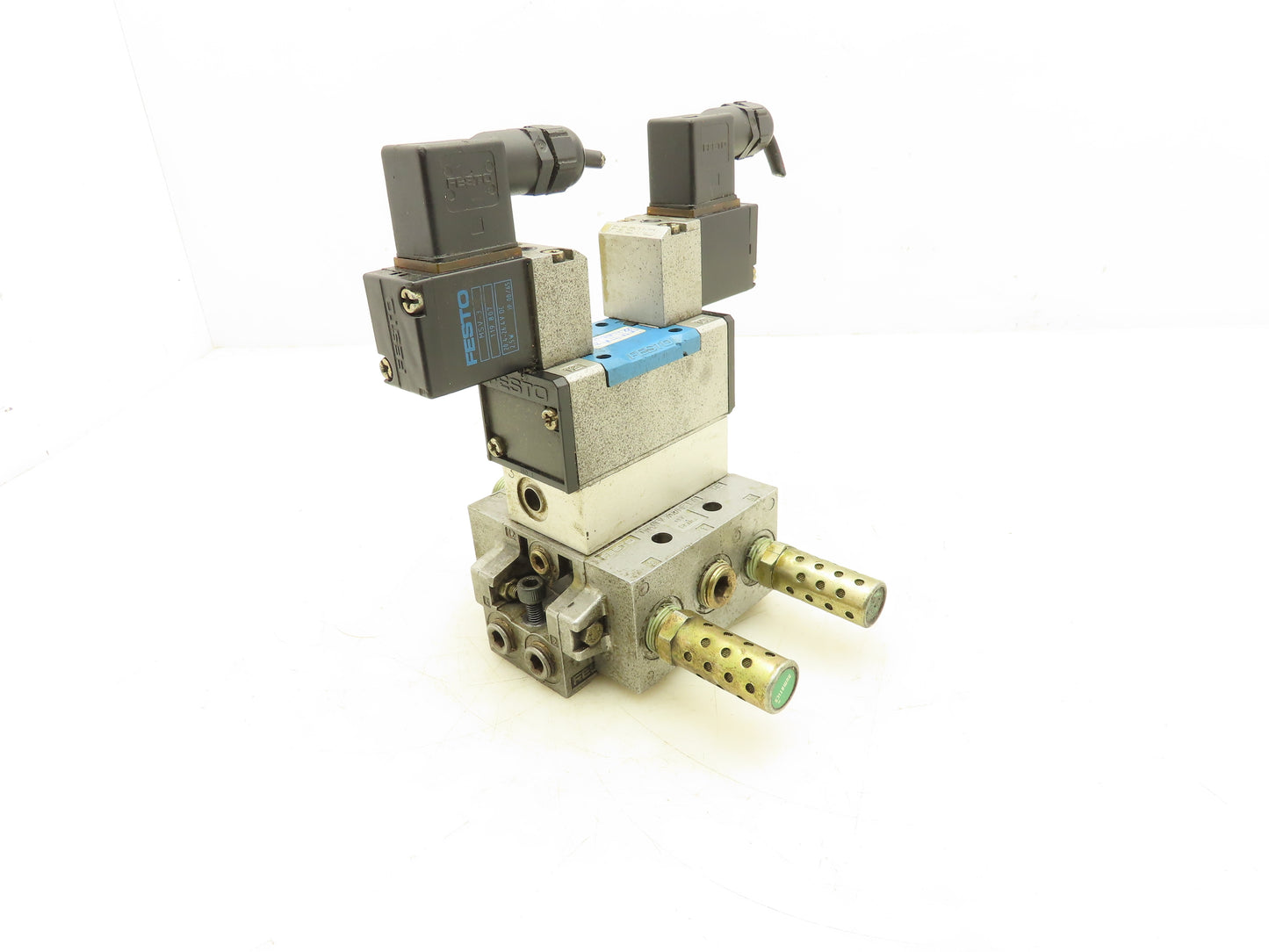 Festo JMVH-5/2-D-1-C Pneumatic Solenoid Valve Manifold Assembly 24VDC 3/8" NPT