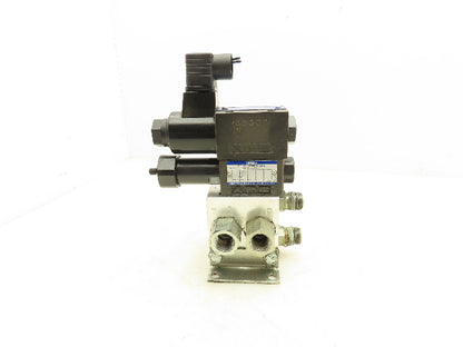 Yuken DSG-01-2B2-D24-N-7090 Directional Solenoid Relief Valve Manifold Stack 24V