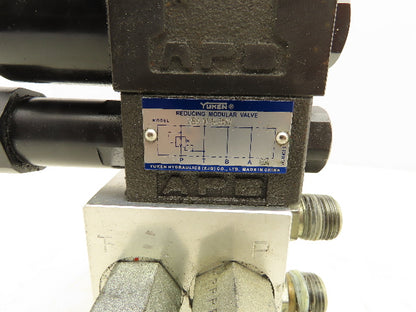 Yuken DSG-01-2B2-D24-N-7090 Directional Solenoid Relief Valve Manifold Stack 24V