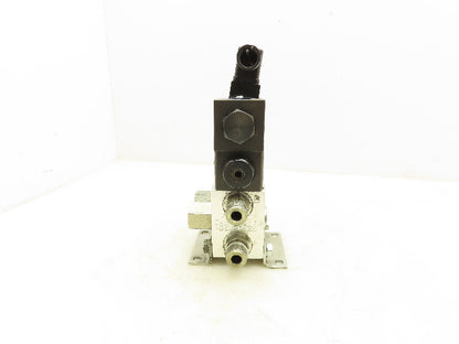 Yuken DSG-01-2B2-D24-N-7090 Directional Solenoid Relief Valve Manifold Stack 24V