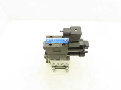 Yuken DSG-01-2B2-D24-N-7090 Directional Solenoid Relief Valve Manifold Stack 24V