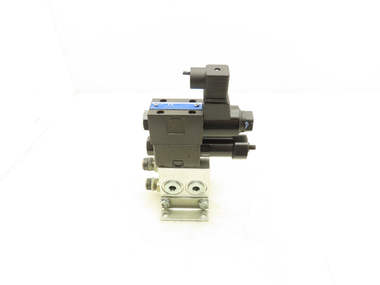 Yuken DSG-01-2B2-D24-N-7090 Directional Solenoid Relief Valve Manifold Stack 24V