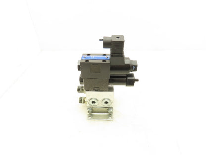 Yuken DSG-01-2B2-D24-N-7090 Directional Solenoid Relief Valve Manifold Stack 24V