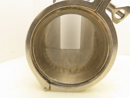 Stainless Steel Pipe Adaptor 6" Triclamp To 13x5" Dry Material Handling