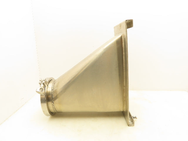 Stainless Steel Pipe Adaptor 6" Triclamp To 13x5" Dry Material Handling