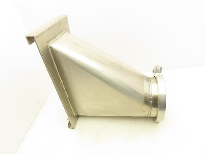 Stainless Steel Pipe Adaptor 6" Triclamp To 13x5" Dry Material Handling