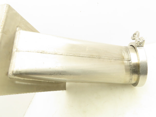 Stainless Steel Pipe Adaptor 6" Triclamp To 13x5" Dry Material Handling