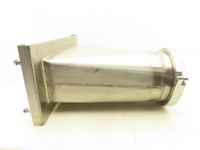 Stainless Steel Pipe Adaptor 6" Triclamp To 13x5" Dry Material Handling