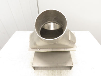 Stainless Steel Metal Detector Down Stream Rejection Gate Valve Louver Flap SS