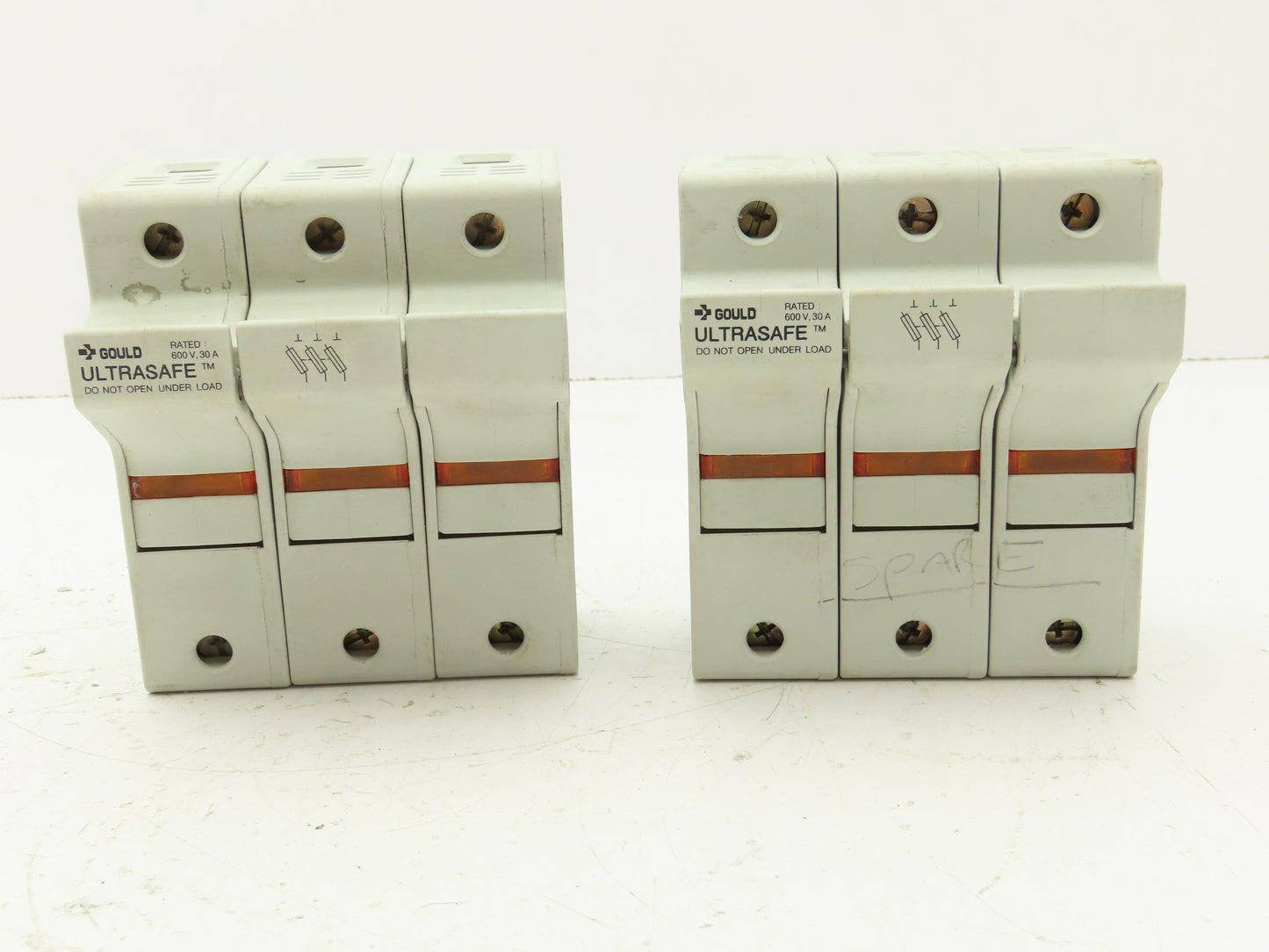 Gould US3J31 UltraSafe Fuse Holder 3 Pole 30A 600V Lot Of 2