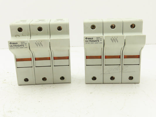 Gould US3J31 UltraSafe Fuse Holder 3 Pole 30A 600V Lot Of 2