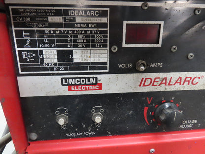 Lincoln 9939 IDEALARC CV 300 Mig Welder LN 7 Wire Feeder 230/460 Volt Tested
