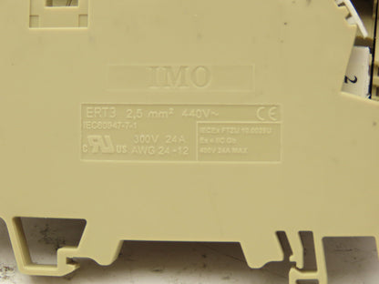 IMO ERT3 Terminal Block DIN Rail 2.5mm 440V Lot of 62