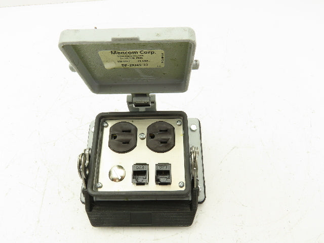 Mencom DP-2RJ45-32 Panel Interface Connector Duplex Outlet 15A 125V
