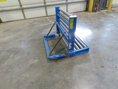 EMI 34" x 39" Spring Loaded Walk-Thru Gravity Conveyor Gate 1.9" Roller 31"BF