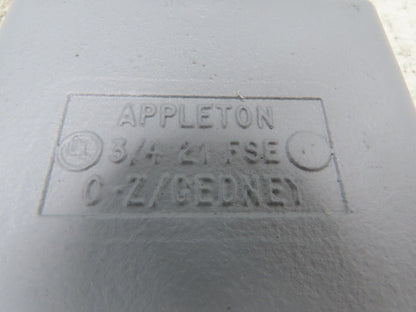 Appleton FS-2-75 FS Device Box 2 Gang 3/4" Shallow Malleable Iron Lot Of 2