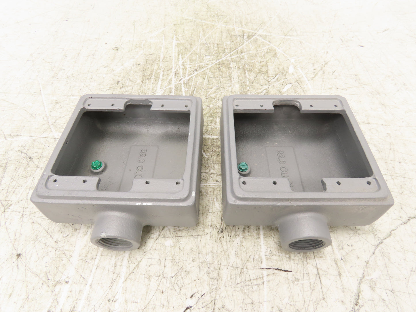 Appleton FS-2-75 FS Device Box 2 Gang 3/4" Shallow Malleable Iron Lot Of 2