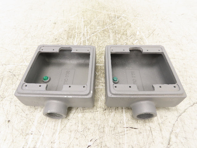 Appleton FS-2-75 FS Device Box 2 Gang 3/4" Shallow Malleable Iron Lot Of 2