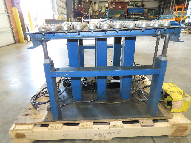 36"x 33" Steel Ball Transfer Conveyor Table Electro-Hydraulic Lift 115V