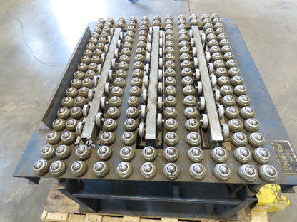 36"x 33" Steel Ball Transfer Conveyor Table Electro-Hydraulic Lift 115V