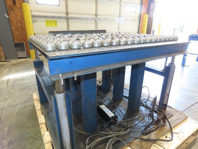 36"x 33" Steel Ball Transfer Conveyor Table Electro-Hydraulic Lift 115V