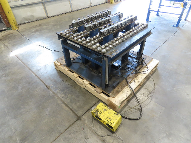 36"x 33" Steel Ball Transfer Conveyor Table Electro-Hydraulic Lift 115V
