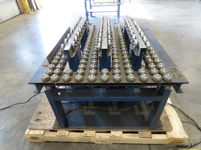 36"x 33" Steel Ball Transfer Conveyor Table Electro-Hydraulic Lift 115V
