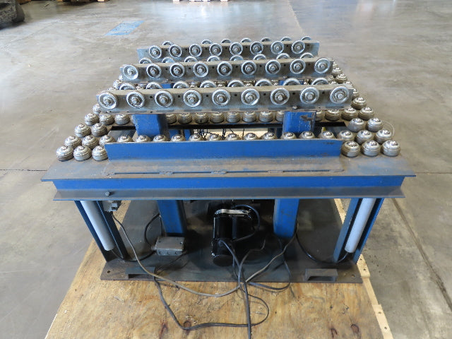 36"x 33" Steel Ball Transfer Conveyor Table Electro-Hydraulic Lift 115V