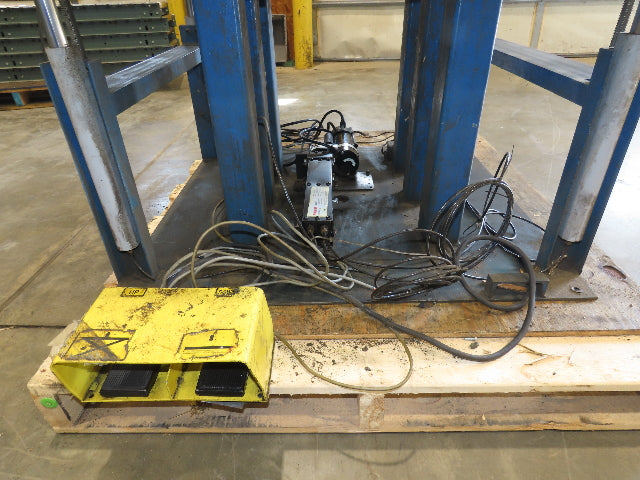 36"x 33" Steel Ball Transfer Conveyor Table Electro-Hydraulic Lift 115V