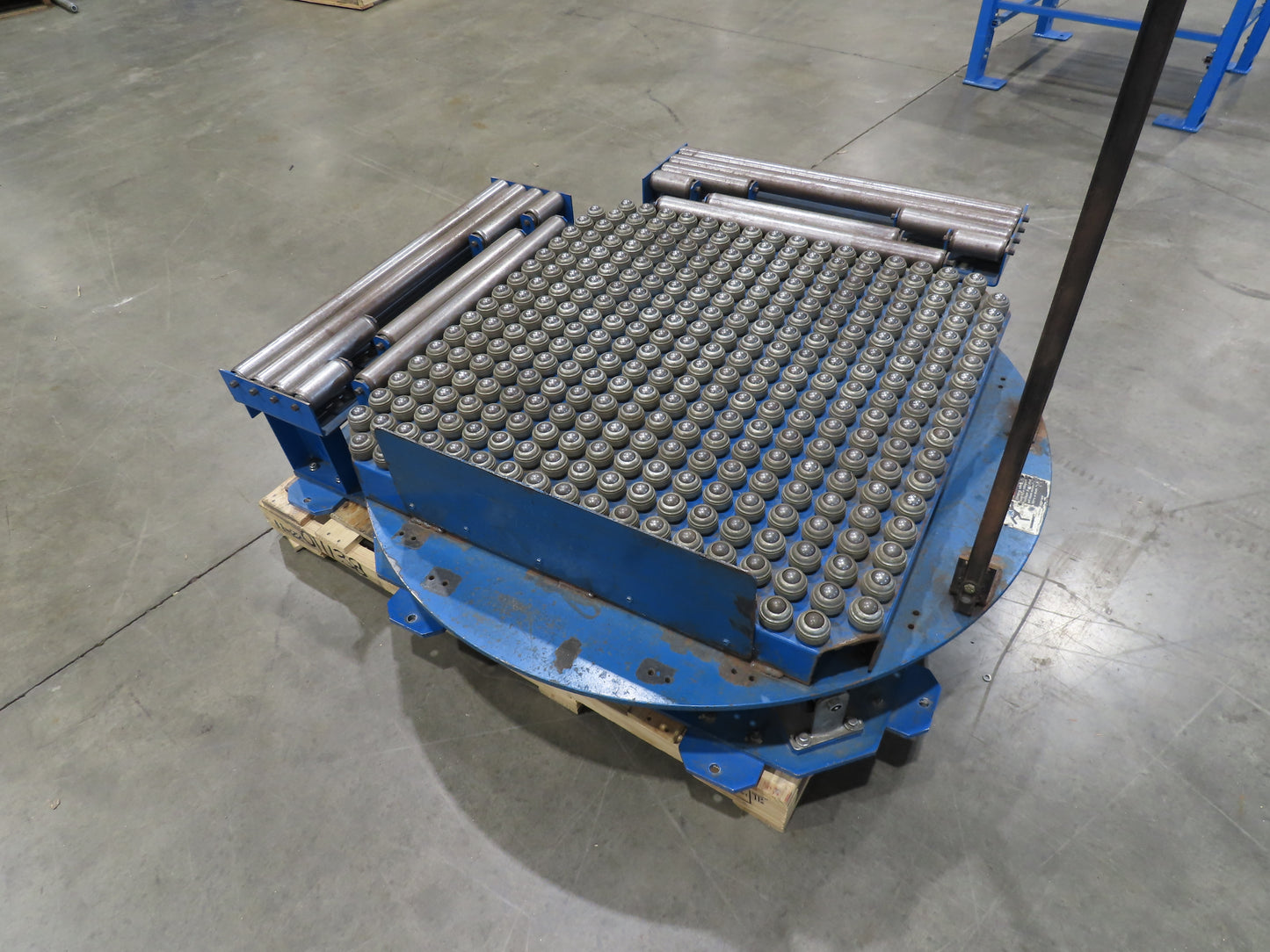 36"x 36" Steel Ball Transfer 32" Roller Conveyor Rotating Swivel Table Side Load