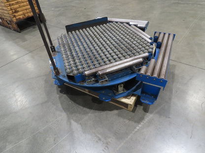 36"x 36" Steel Ball Transfer 32" Roller Conveyor Rotating Swivel Table Side Load
