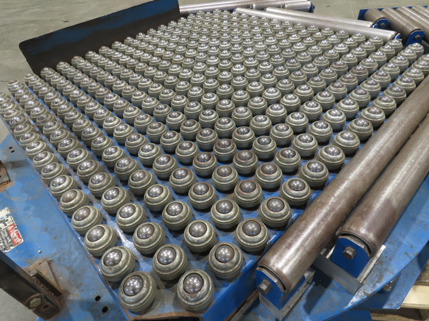 36"x 36" Steel Ball Transfer 32" Roller Conveyor Rotating Swivel Table Side Load