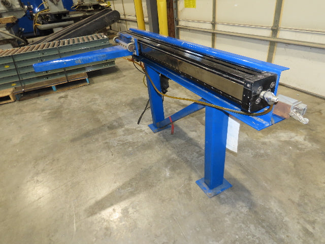 Pneumatic Push Arm Box Pusher for Roller Conveyor 31" Height 39" Stroke