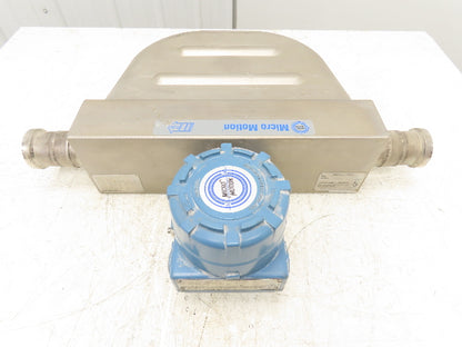 Micro Motion R200SS999U Mass Flow Sensor 2" Remote Flow Transmitter