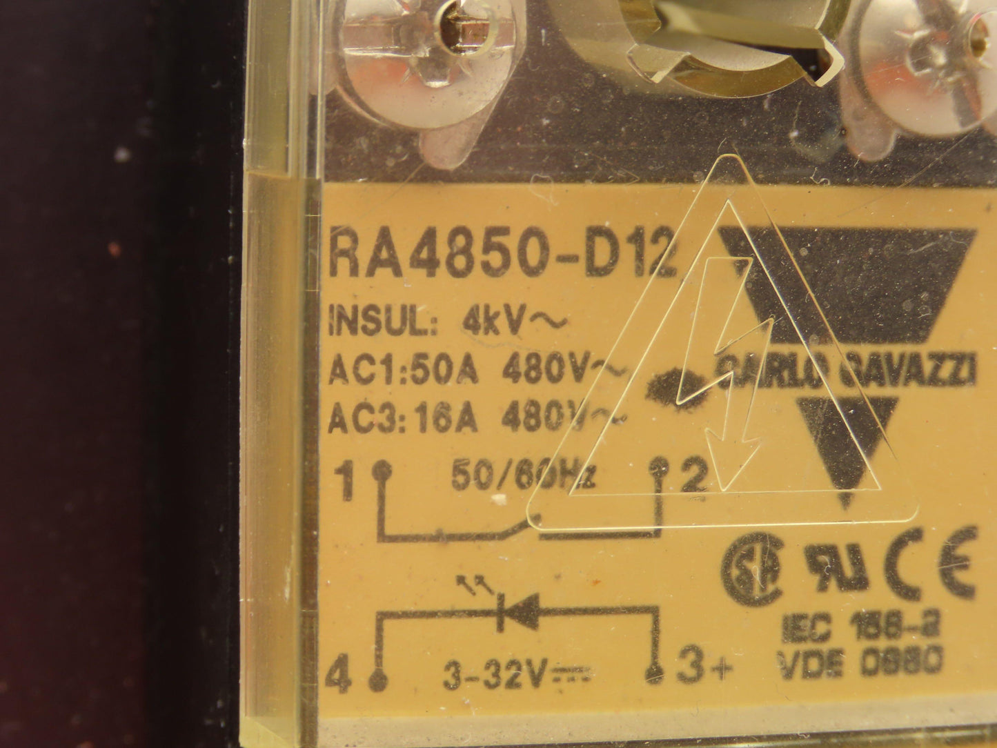 661688 Relay Panel Heat Sink w/5 Solid State Relays RA4850-D12