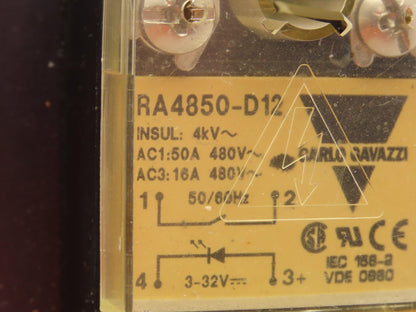 661688 Relay Panel Heat Sink w/5 Solid State Relays RA4850-D12