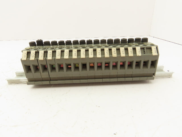 Wieland WK 10/SIU Fuse Terminal Block DIN Rail 600V 15A Lot of 17