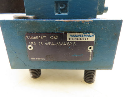 Rexroth LFA 25 WEA-65/A15P15 Directional Cartridge Valve Control Cover 24VDC