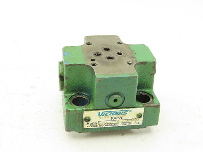 Vickers CVCS-25-W11-S2-10-A00-B12 Slip-In Cartridge Relief Valve Cover