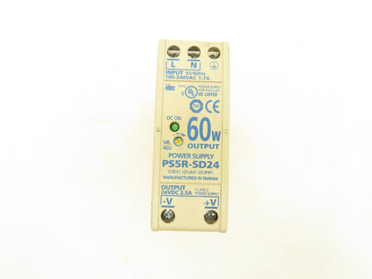 Idec PS5R-SD24
PS5R-SD24 Power Supply 24VDC 2.5A 60W Class 2