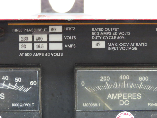 Lincoln 11344 IDEALARC R3R 500 AMP DC ARC Stick Welder Power Souce 3PH Tested
