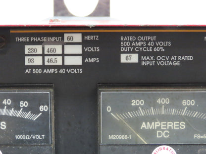 Lincoln 11344 IDEALARC R3R 500 AMP DC ARC Stick Welder Power Souce 3PH Tested