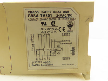 Omron G9SA-TH301 Safety Relay Two Hand Controller 24VAC/DC 2A 3 Pole