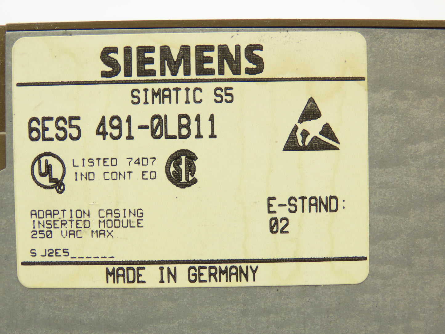 Siemens 6ES5 252-3AA21 Simatic Analog I/O Closed Loop Control Module