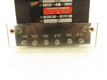 Bum Han BH3B-D2221 Primary Transformer 220V 3PH 0.15KVA